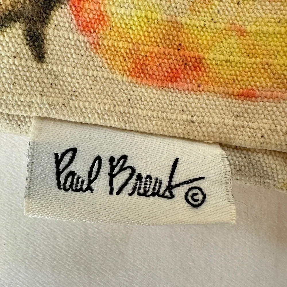 Sun n Sand Paul Brent Signed Colorful Pineapple Tote‎ Bag